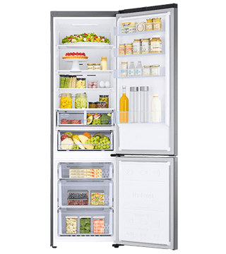 frigorifico combinado samsung RB38C607AS9 EF inox frente aberto  