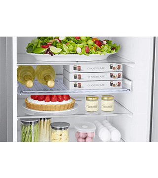 combinado samsung RB38C675CS9EF prateado pormenor 1  