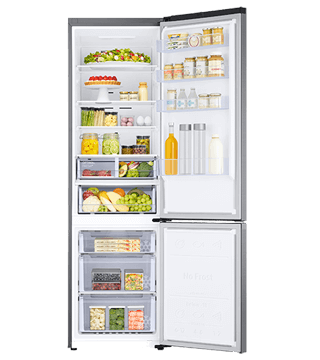 frigorifico combinado samsung combinado RB38T607BS9 EF inox frente aberto  