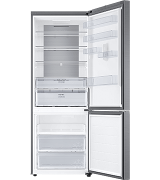 Combinado Samsung RB53DG703DS9EF combinado samsung RB53DG703DS9EF prateado frente aberto