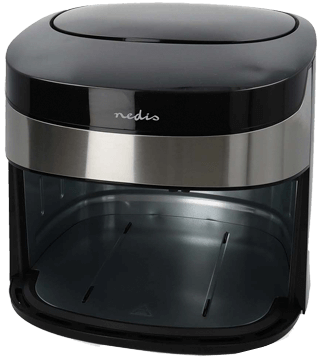 fritadeira smart air fryer nedis 7 2l preto perfil  