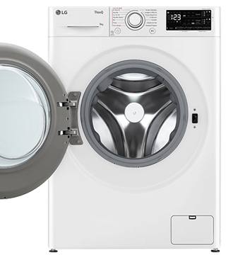 maquina lavar roupa lg F4WR3509A0W branco frente aberta  