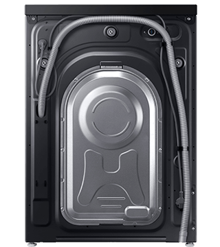 maquina lavar roupa samsung WW80CGC04DABEP preto frente costas  