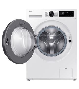 maquina lavar roupa samsung WW80CGC04DAEEP branco aberta  