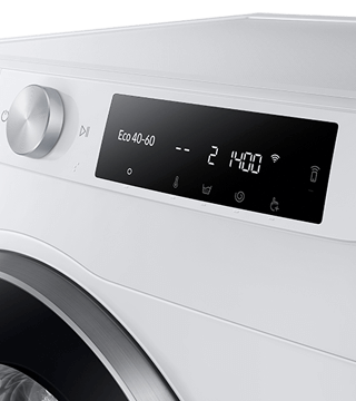 maquina lavar roupa samsung WW90DG6U85LEU3 branco pormenor  