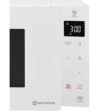 microondas lg mh6535gdh branco pormenor menu  