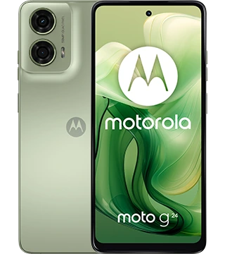 motorola g24 4g verde frente costas  .