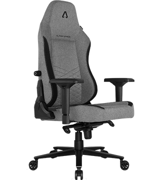 cadeira gaming alpha gamer alegra tecido cinzento perfil  