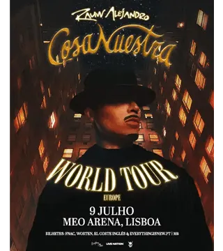Convite Duplo Camarote MEOS - RAUW ALEJANDRO COSA NUESTRA WORLD TOUR - 09 julho - 20h00