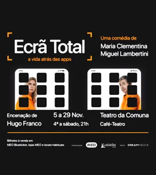 Convite Duplo Peça de Teatro Ecrã Total - 19 NOV - 21h