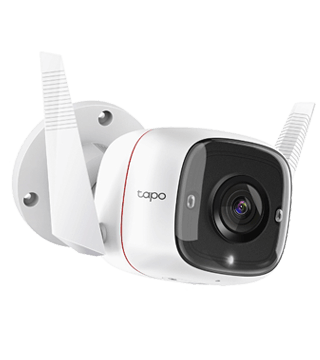camara seguranca exterior tp link tapo c65 3mp wifi fhd branco perfil  