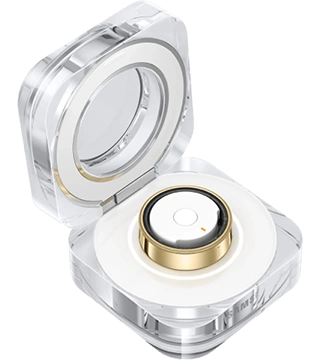 samsung galaxy ring dourado titanio embalagem aberta perfil  .