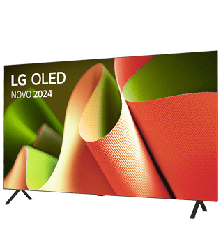 smart tv lg oled 4k B46LA cinzento perfil