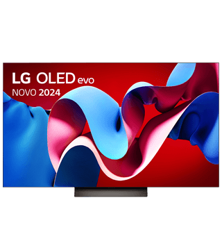 smart tv lg oled evo4k C44LA cinzento frente  