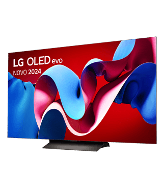 smart tv lg oled evo4k C44LA cinzento perfil