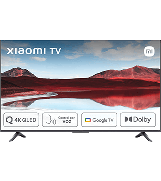 xiaomi tv a pro 2025 qled 4k 65 preto frente  