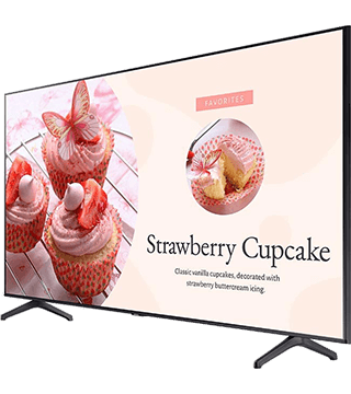 samsung business tv 55 BE55T H cinzento lado esquerdo  