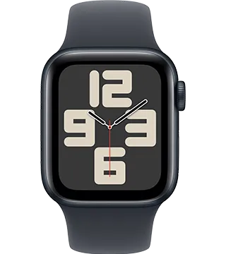 apple watch se 2024 40mm meia noite frente  .