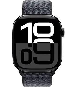 apple watch series 10 celular 46mm sport preto frente  .
