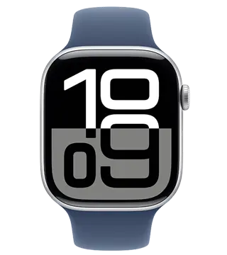 apple watch series 10 celular 46mm prateado frente  .