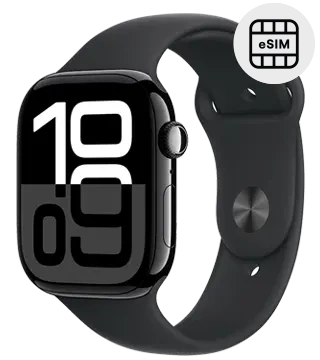 apple watch series 10 celular 46mm preto perfil esim  .