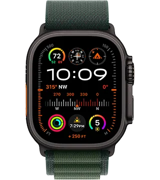 Apple Watch Ultra2 49 Cellular apple watch ultra2 49 cellular bracelete loop alpine verde escuro frente .