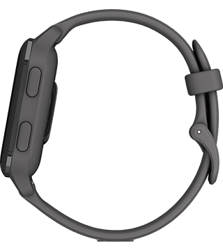 garmin watch venu sq2 cinzento lado  