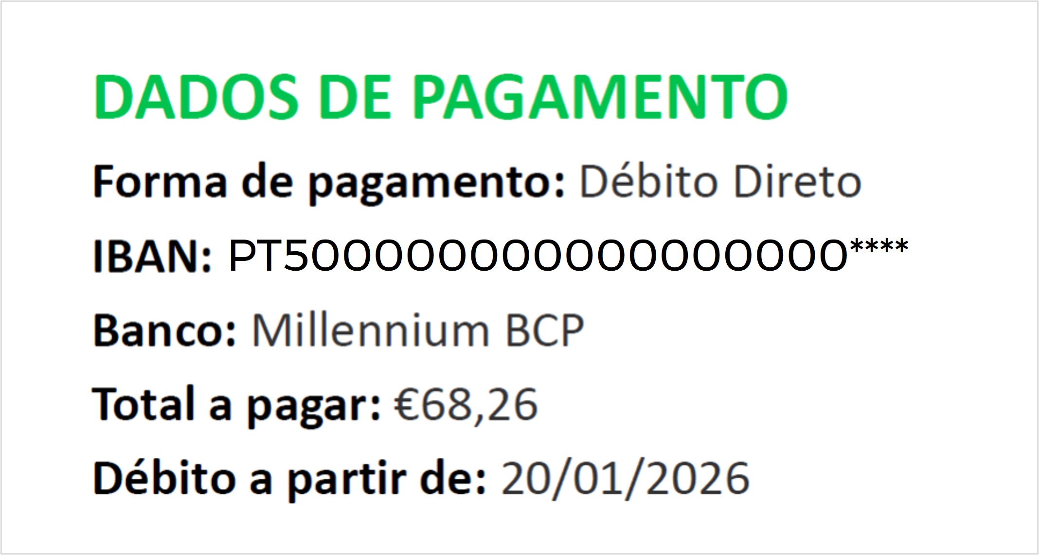 Imagem da Fatura de Energia BTE onde mostra os dados de pagamento