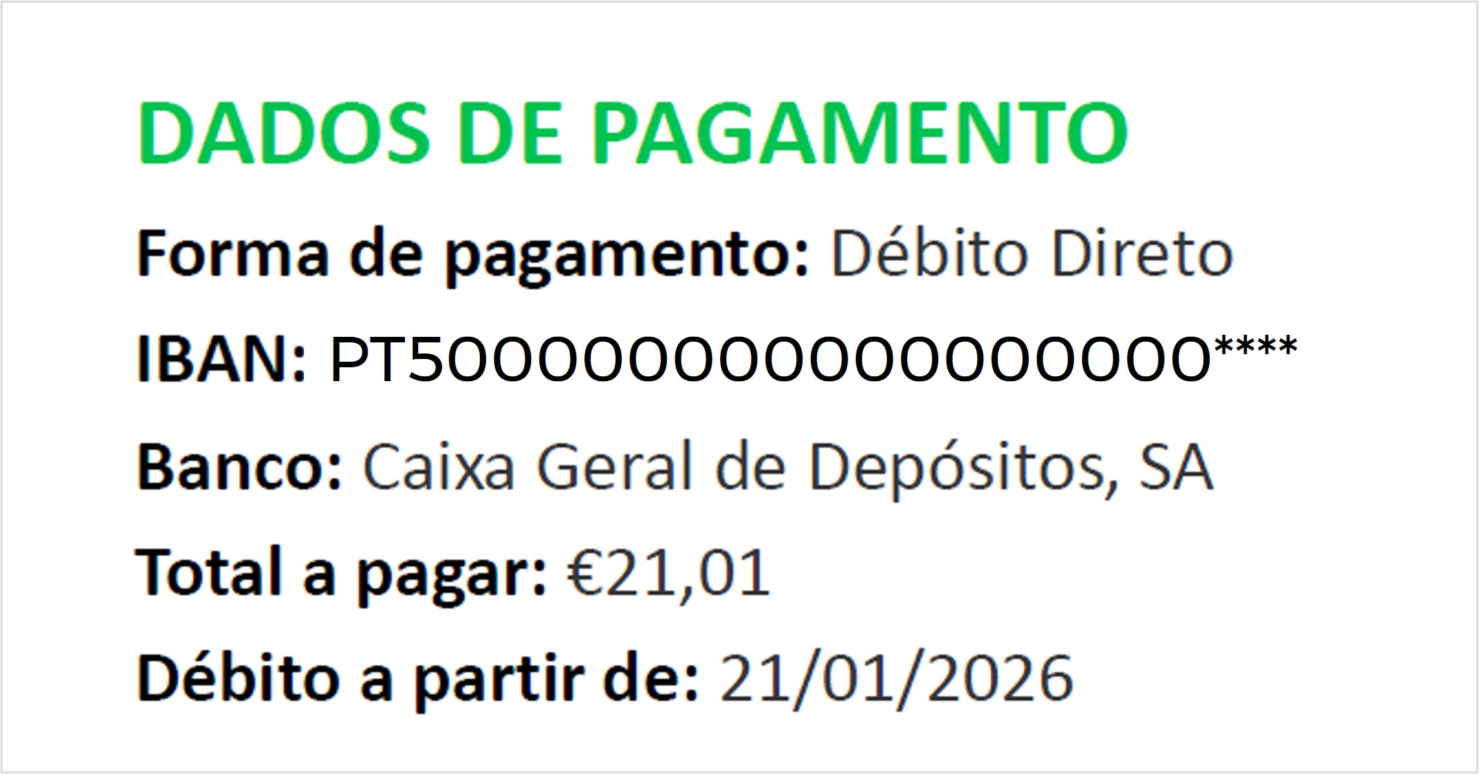 Imagem da Fatura de Energia BTN onde mostra os dados de pagamento