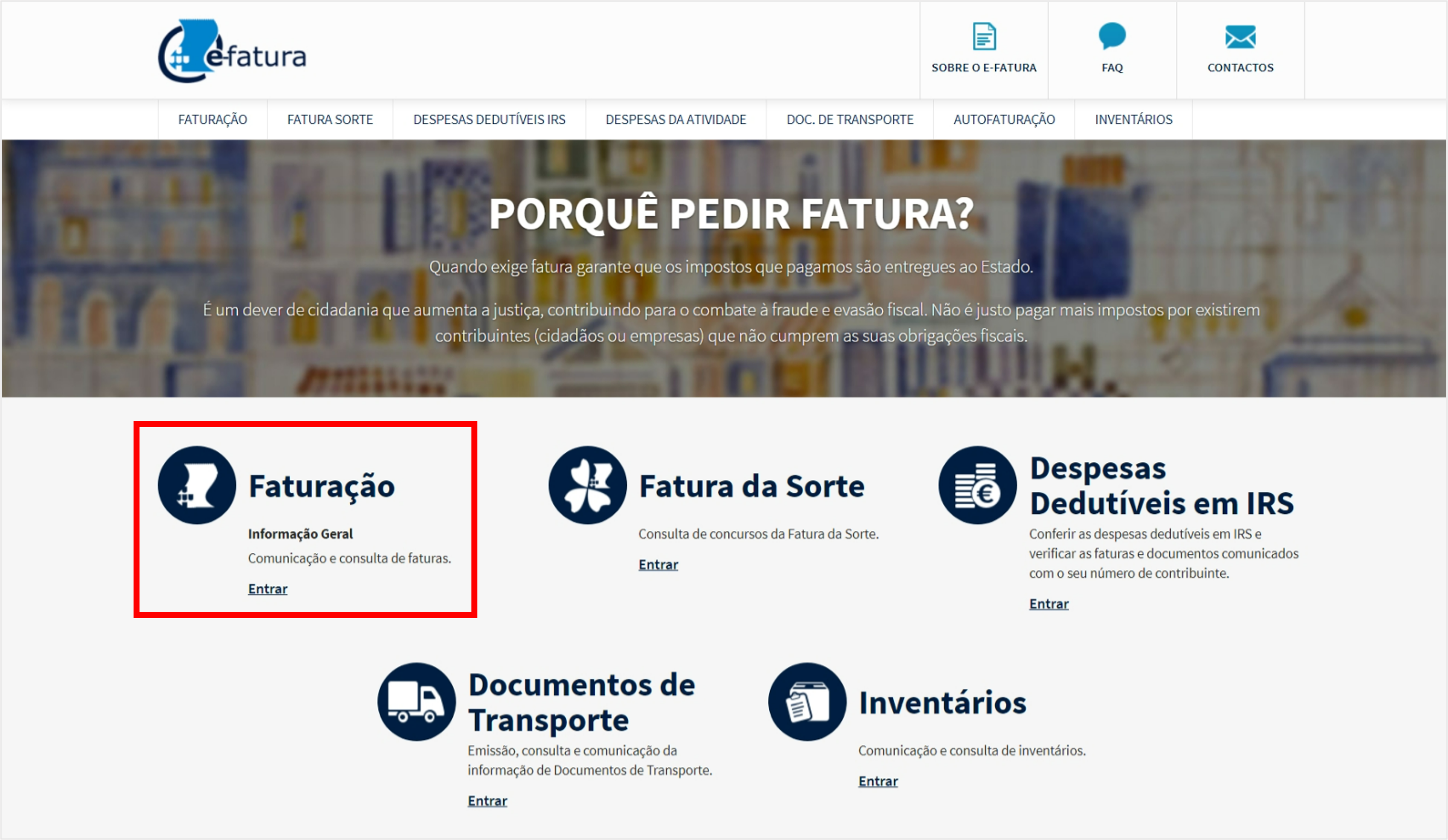 Site e-faturas