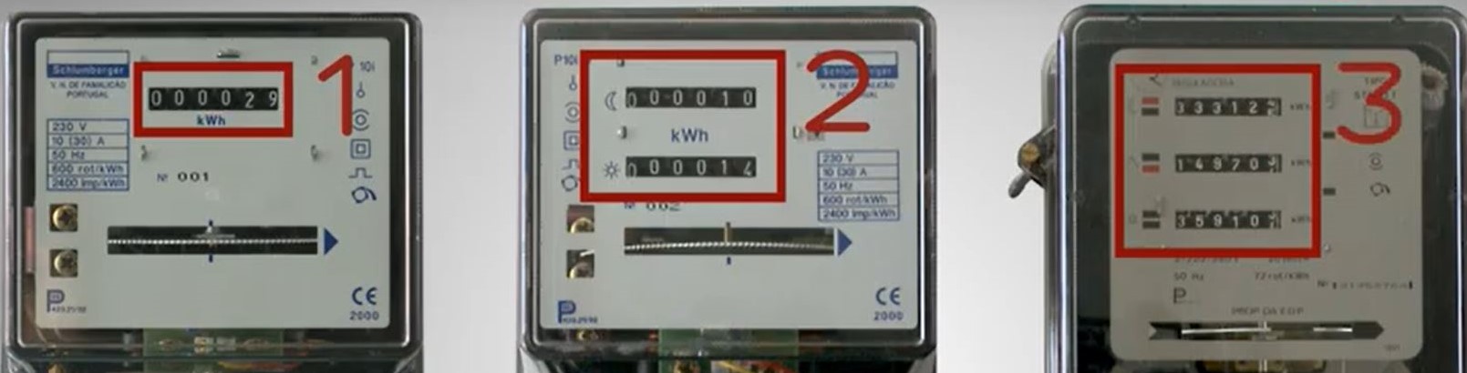 Contador Eletromecânico com 3 registadores